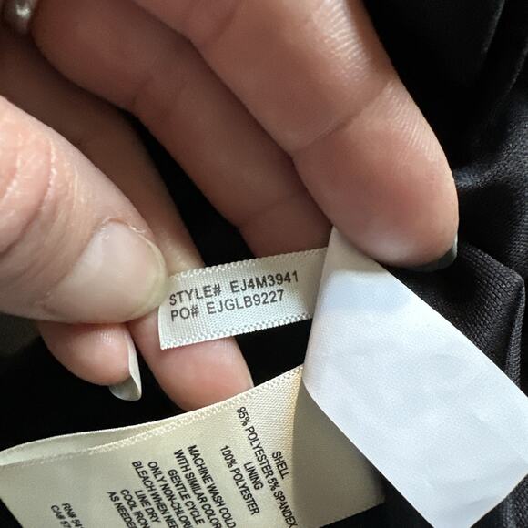 NWT Eliza J Black Twist Front Sleeveless Long Evening Dress Women's Size 4 - Picture 11 of 11